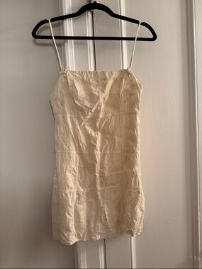 Zara Cream Lightweight Linen Dress